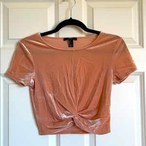 Velvet crop top